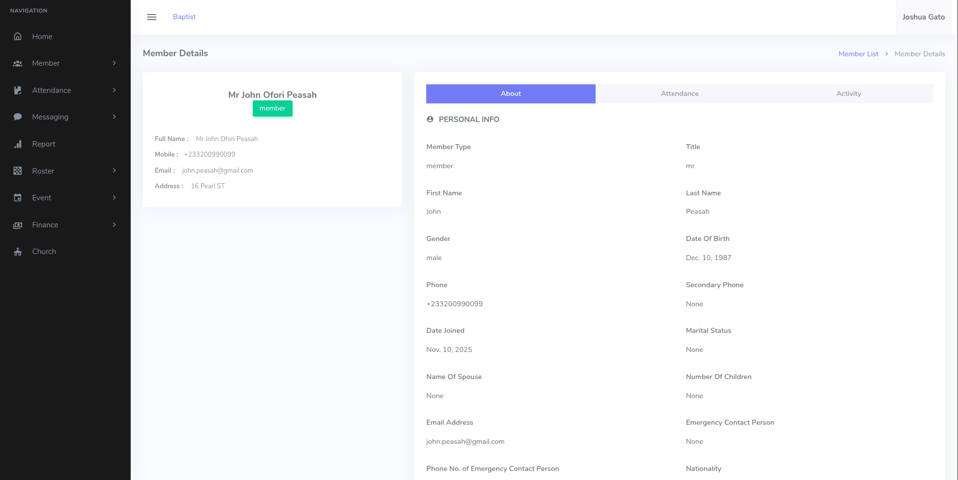 Member Details Image